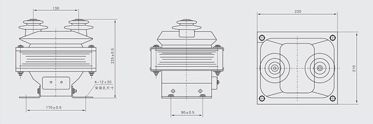 Indoor single-phase epoxy resin cast voltage transformer