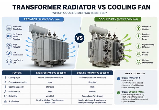 Transformer Radiator vs Cooling Fan: Which Cooling Method is Better?